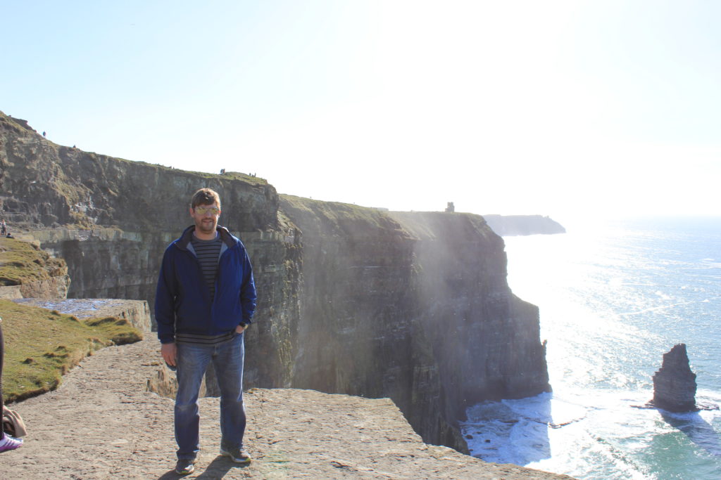 Somehow we got through a week in Ireland for a wedding even though it all started more than a month earlier. Here I am at Cliffs of Moher 4-13-15