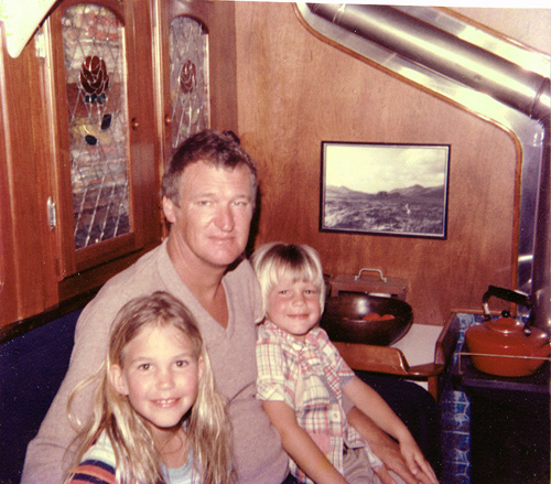 Sammy, Andy, and Jamie in Kandarik's main saloon.